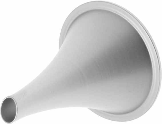 FARRIOR EAR SPECULUM FIG.4, OVAL OBLIQUE DISTAL END 20°, OUTER Ø5.8x6.8MM 43MM LONG, MATT FINISH