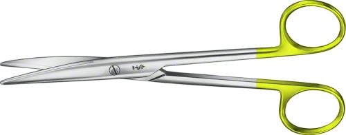 MAYO-LEXER DUROTIP TC Dissecting Scissors, curved, 165 mm (6 1/2"), wave cut, blunt/blunt, non-sterile, reusable