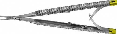 GLASSER DIADUST Micro Needle Holder, straight, 125 mm (5"), with ratchet, diamond dust coated, suture up to 5/0, non-sterile, reusable