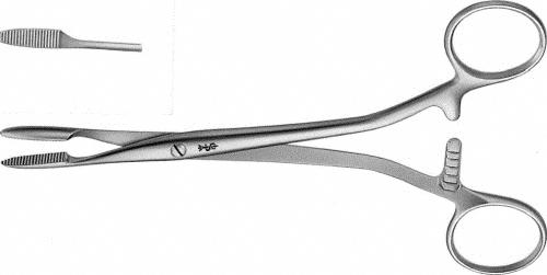 PEAN Hemostatic Forceps, straight, 185 mm (7 1/4"), blunt, screw lock, non-sterile, reusable